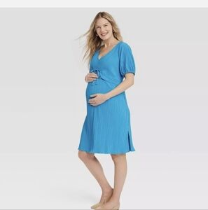 Blue Maternity Dress